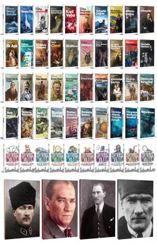 50 Dünya Klasiği ve Atatürk Temalı 64 Sayfa Çizgili Defter Seti -1 - H