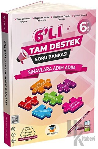 6. Sınıf 6'lı Tam Destek Soru Bankası Zeka Küpü Yayınları - Halkkitabe