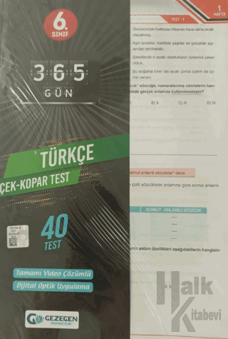 6.Sınıf Yeni Türkçe Çek Kopar Yaprak Test