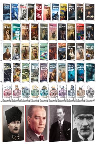 61 Dünya Klasiği ve Atatürk Temalı 64 Sayfa Çizgili Defter Seti -1 - H