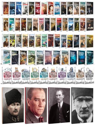64 Dünya Klasiği ve Atatürk Temalı 64 Sayfa Çizgili Defter Seti -1 - H