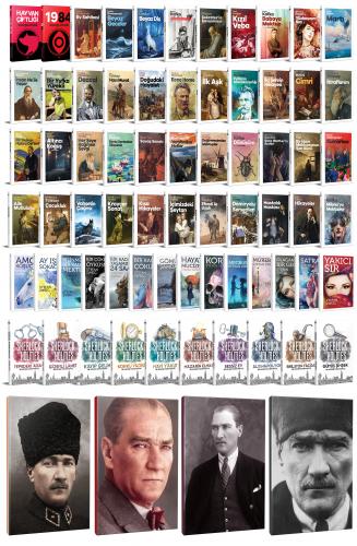 68 Dünya Klasiği ve Atatürk Temalı 64 Sayfa Çizgili Defter Seti -1 - H