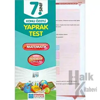 7. Sınıf Matematik Konu Özetli Yaprak Test