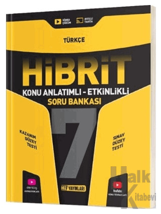 7. Sınıf Türkçe HİBRİT Konu Anlatımlı Etkinlikli Soru Bankası - Halkki