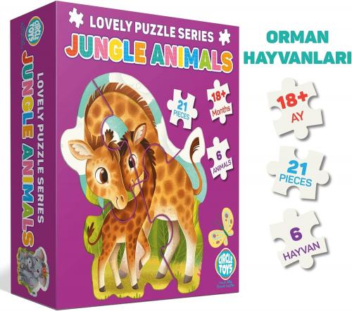 Lovely Puzzle Jungle Animals (Orman Hayvanları) - Halkkitabevi