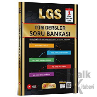 8. Sınıf LGS Tüm Dersler Soru Bankası 1.Dönem Sonuç Yayınları - Halkki