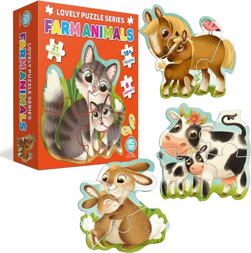 Lovely Puzzle Farm Animals (Çiftlik Hayvanları) - Halkkitabevi