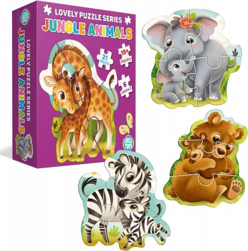 Lovely Puzzle Jungle Animals (Orman Hayvanları) - Halkkitabevi