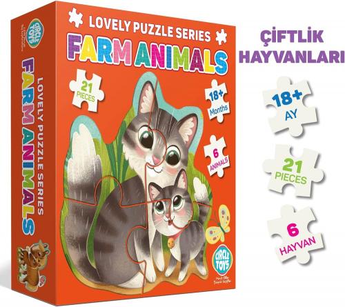 Lovely Puzzle Farm Animals (Çiftlik Hayvanları) - Halkkitabevi