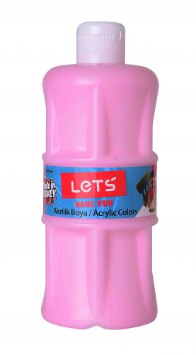 LETS Akrilik Boya 500 ml. Pembe / L-5304 - Halkkitabevi