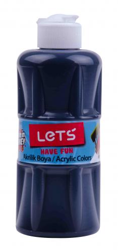 LETS Akrilik Boya 250 Ml Siyah / L-5709 - Halkkitabevi