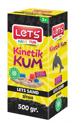 LETS Kinetik Kum 500 Gr. Siyah  Karton Kutu