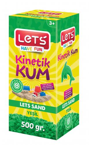 LETS Kinetik Kum 500 Gr. Yeşil Karton Kutu