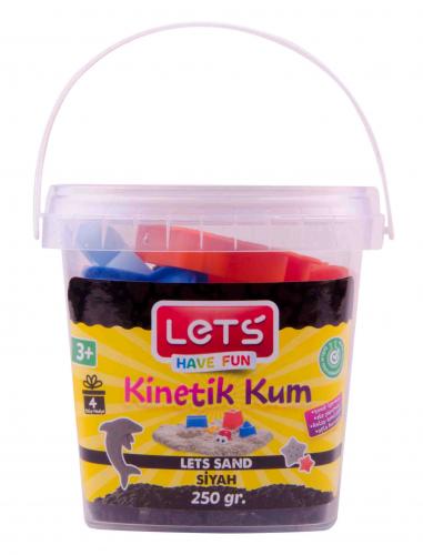 LETS Kinetik Kum 250 Gr. Siyah Plastik Kutu