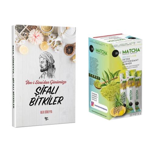 Premium Japanese MATCHA & BROMELAİN Limon Aromalı Detox Çayı ve İbni Sina'dan Şifalı Bitkiler Kitabı