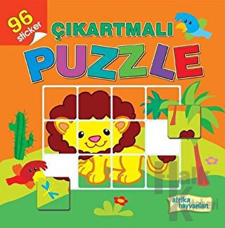 Afrika Hayvanları - Çıkartmalı Puzzle