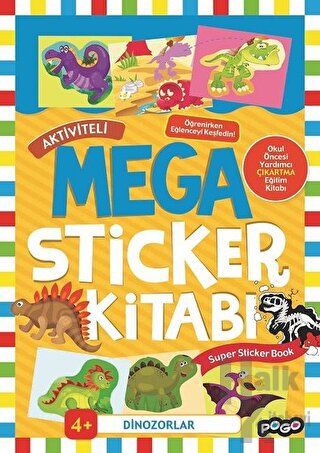 Aktiviteli Mega Sticker Kitabı - Dinozorlar - Halkkitabevi