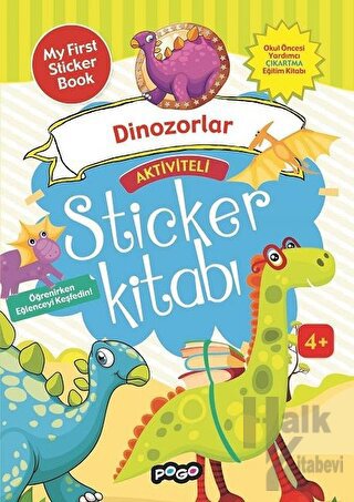 Aktiviteli Sticker Kitabı - Dinozorlar - Halkkitabevi