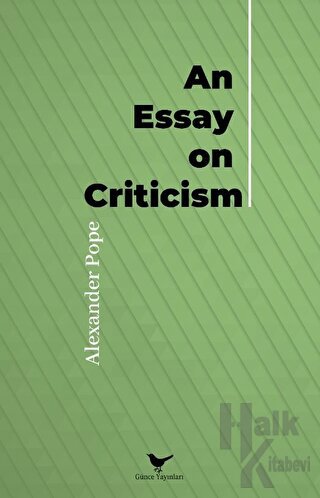 An Essay on Criticism - Halkkitabevi