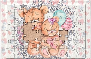 Ayıcıklar Ahşap Puzzle 54 Parça (LIV-02)