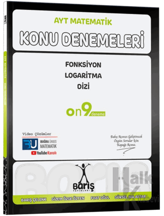 AYT Matematik Fonksiyon Logaritma Dizi Konu Denemeleri - Halkkitabevi