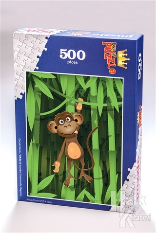 Bambu Ormanında Maymun (500 Parça) - Ahşap Puzzle Çocuk Serisi - (CK04