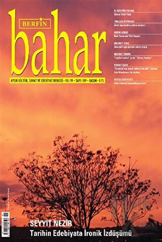 Berfin Bahar Aylık Kültür, Sanat ve Edebiyat Dergisi Sayı: 190 - Halkk