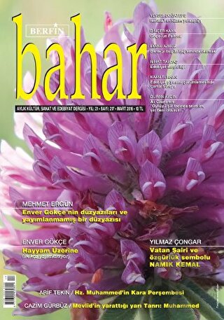 Berfin Bahar Aylık Kültür Sanat ve Edebiyat Dergisi Sayı: 217 Mart 2016