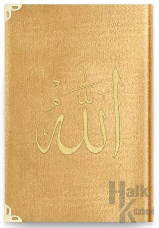 Çanta Boy Kadife Kur'an-ı Kerim (Altın, Nakışlı, Yaldızlı) - 1036 Gold