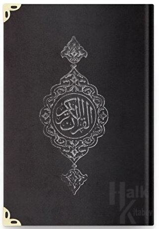 Çanta Boy Kadife Kur'an-ı Kerim (Siyah, Yaldızlı, Mühürlü) - 07 Siyah 