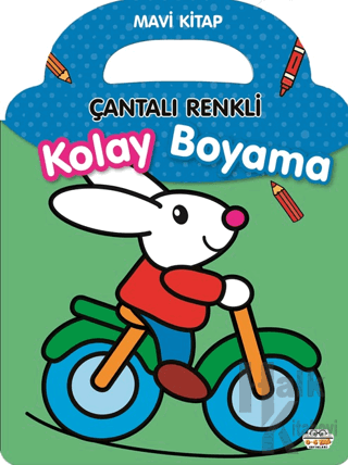 Çantalı Renkli Kolay Boyama- Mavi Kitap - Halkkitabevi