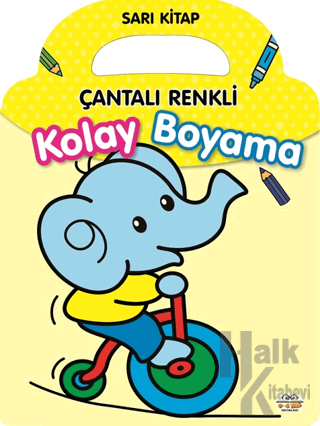 Çantalı Renkli Kolay Boyama- Sarı Kitap - Halkkitabevi