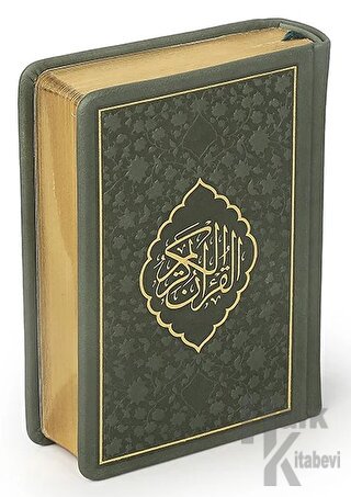 Cep Boy Hakiki Deri Kur'an-ı Kerim (Yeşil Renk) (Ciltli)