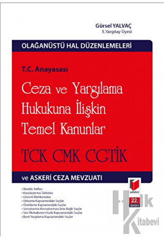 Ceza ve Yargılama Hukukuna İlişkin Temel Kanunlar (Ciltli) - Halkkitab