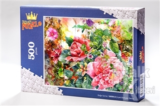 Çiçek Bahçesi Detay (500 Parça) - Ahşap Puzzle Doğa Serisi - (DG08-D)