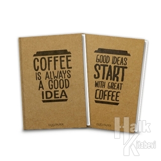 Coffee Düz Twins Defter (2 Defter Takım)