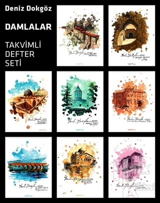 Deniz Dokgöz Damlalar Serisi 2021 Takvimli Defter Seti (8 Defter Takım)