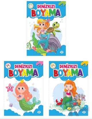 Denizkızı Boyama Seti (3 Kitap) - Halkkitabevi