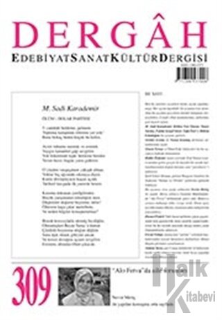 Dergah Edebiyat Kültür Sanat Dergisi Sayı: 309 Kasım 2015 - Halkkitabe