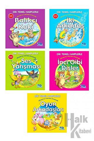 Dik ve Temel Harflerle Eğlenceli Hayvan Öyküleri (5 Kitap Takım)