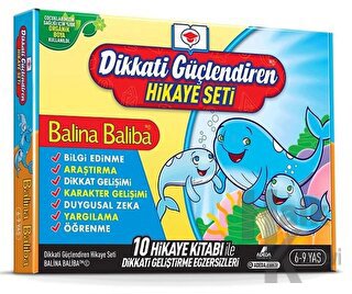 Dikkati Güçlendiren Hikaye Seti - Balina Baliba Kutulu Set (10 Kitap Takım)