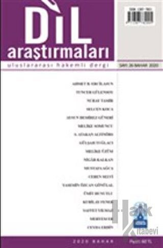 Dil Araştırmaları Uluslararası Hakemli Dergi Sayı: 26 Bahar 2020