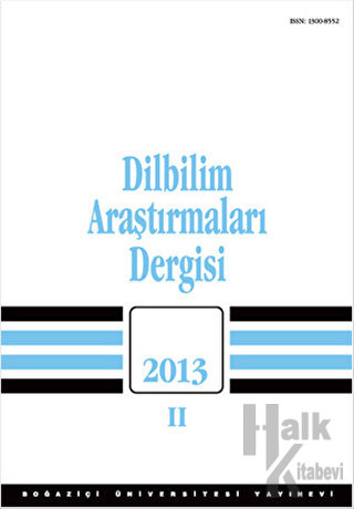 Dilbilim Araştırmaları Dergisi: 2013 / 2