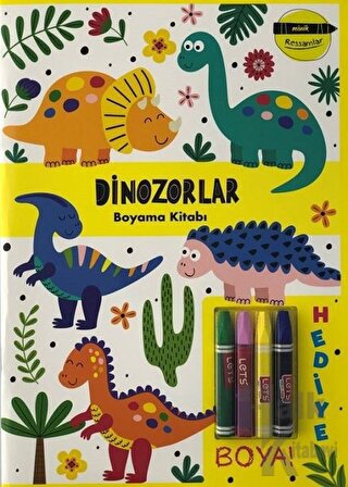 Dinozorlar Boyama Kitabı - Minik Ressamlar - Halkkitabevi
