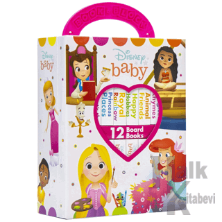 Disney Baby: My First Library Board Book Block 12 Book Set- Princess Cinderella, Belle, Ariel, and More! (Ciltli)