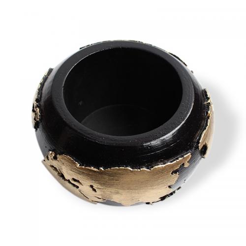 Dünya Desenli Beton Saksı Siyah Altın Varaklı Küçük Boy - Halkkitabevi Dünya Desenli Beton Saksı Siyah Altın Varaklı Küçük Boy - Halkkitabevi