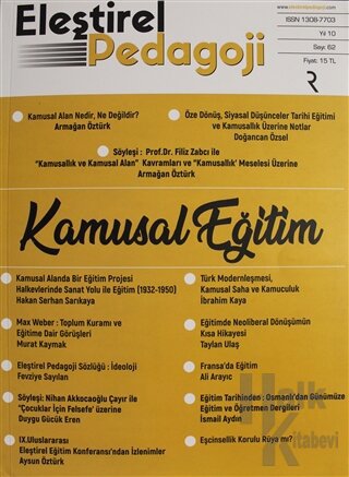 Eleştirel Pedagoji Dergisi Yıl: 10 Sayı: 62 Ekim 2019 - Halkkitabevi