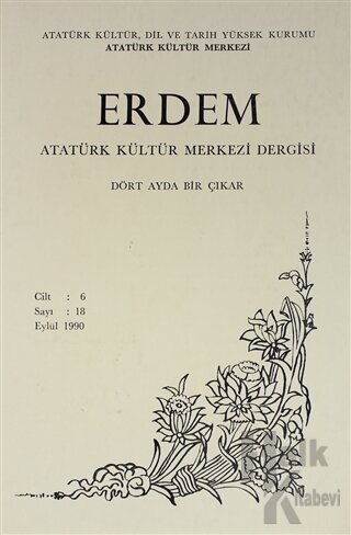 Erdem Atatürk Kültür Merkezi Dergisi Sayı: 19 Eylül 1990 (Cilt 18)