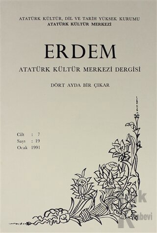 Erdem Atatürk Kültür Merkezi Dergisi Sayı: 19 Haziran 1991 (Cilt 7)