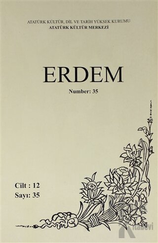 Erdem Atatürk Kültür Merkezi Dergisi Sayı: 35 Mayıs 2000 (Cilt 12)